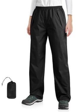Packable Rain Pants for Women Lightweight Waterproof Outdoor Hiking